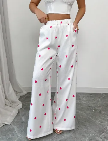 Pantaloni SHEIN, alb