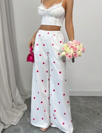 Pantaloni SHEIN, alb