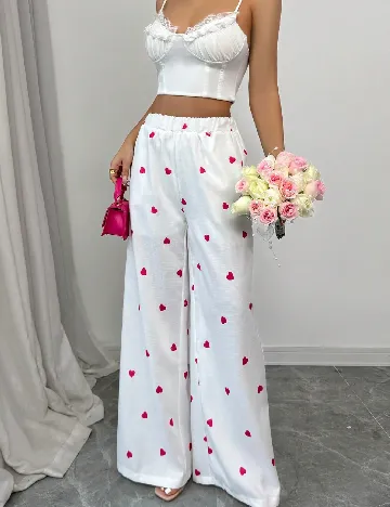 Pantaloni SHEIN, alb