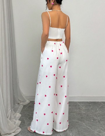 Pantaloni SHEIN, alb