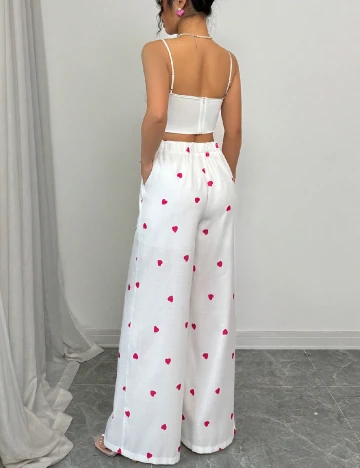 Pantaloni SHEIN, alb