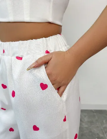 Pantaloni SHEIN, alb