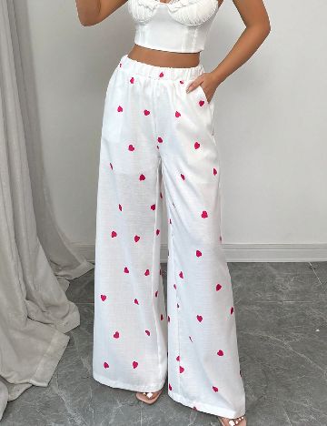 Pantaloni SHEIN, alb