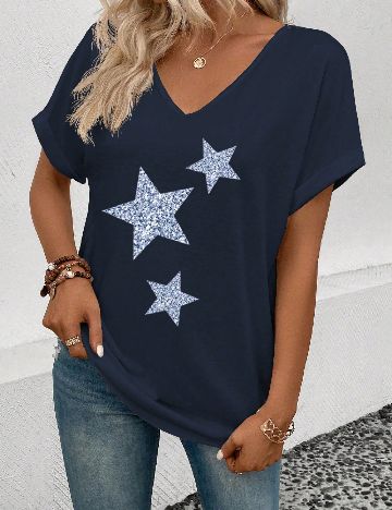 Tricou SHEIN, bleumarin