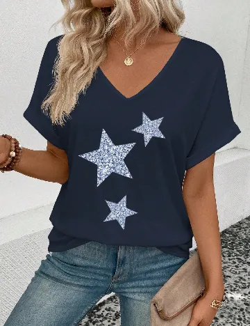 Tricou SHEIN, bleumarin