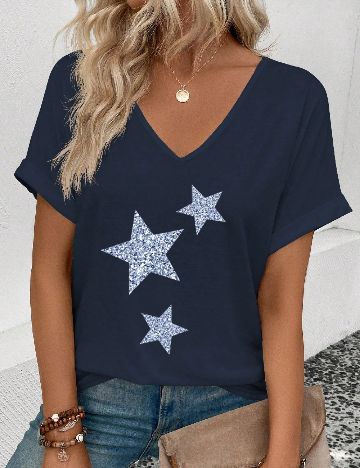 Tricou SHEIN, bleumarin