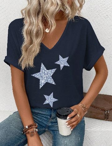 Tricou SHEIN, bleumarin