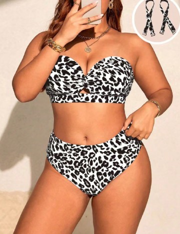Costum de baie SHEIN CURVE, animal print