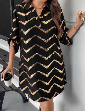 Rochie scurta SHEIN CURVE, negru