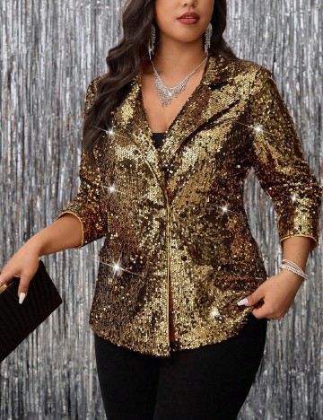 Sacou SHEIN CURVE, auriu