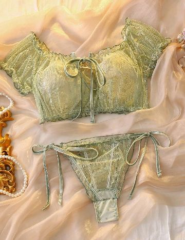 Set lenjerie SHEIN, verde