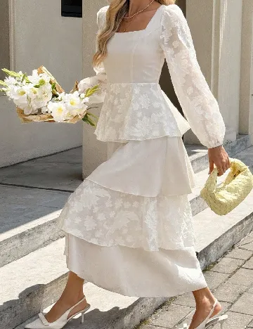 Rochie lunga SHEIN, ecru