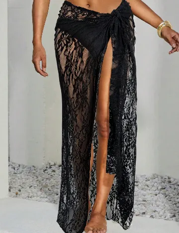 Fusta de plaja SHEIN, negru