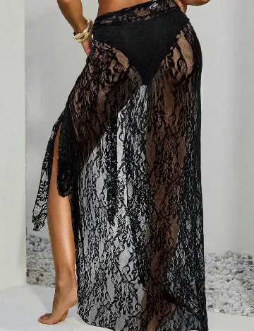 Fusta de plaja SHEIN, negru