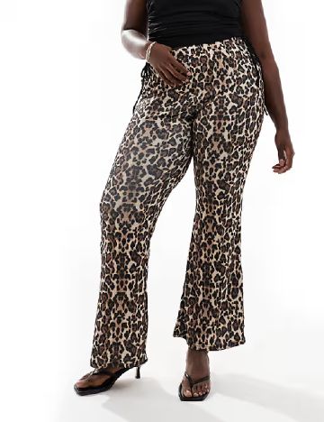 Pantaloni Only Carmakoma, animal print