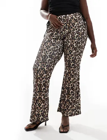 Pantaloni Only Carmakoma, animal print