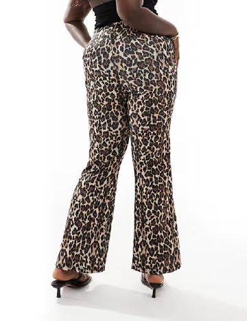 Pantaloni Only Carmakoma, animal print