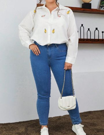 Camasa SHEIN CURVE, alb