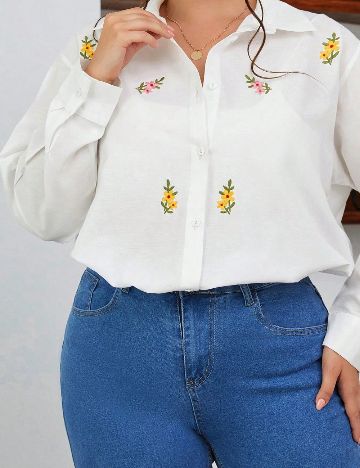 Camasa SHEIN CURVE, alb