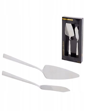 Set pentru servire tort 2 bucati Excellent Houseware, argintiu