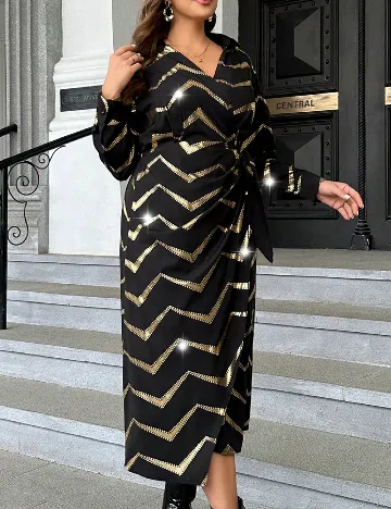 Rochie medie SHEIN CURVE, negru