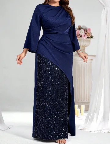 Rochie lunga SHEIN CURVE, bleumarin