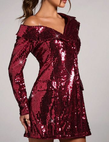 Rochie scurta SHEIN, visiniu