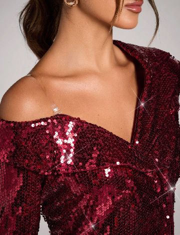 Rochie scurta SHEIN, visiniu