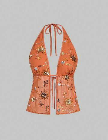 Top SHEIN, portocaliu