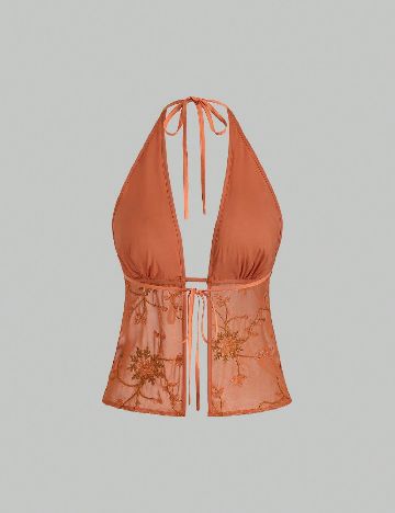 Top SHEIN, portocaliu