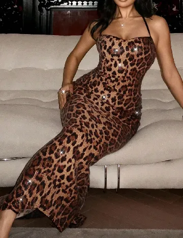Rochie lunga SHEIN, animal print