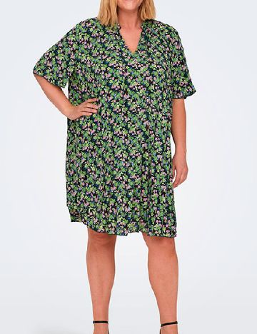 Rochie scurta Only Carmakoma, floral print