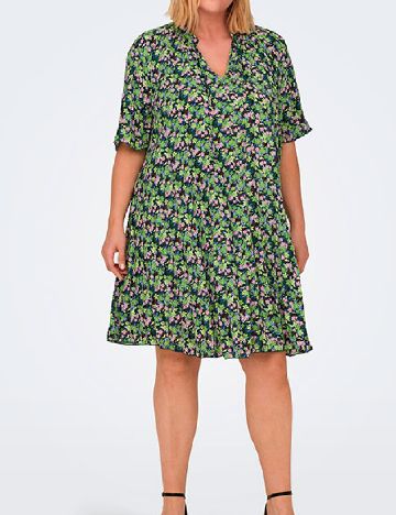 Rochie scurta Only Carmakoma, floral print