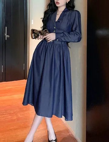 Rochie medie Dazy, albastru