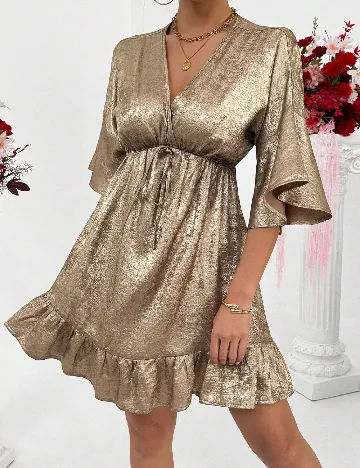 Rochie scurta SHEIN, auriu