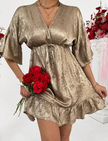 Rochie scurta SHEIN, auriu