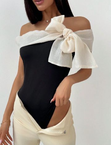 Body SHEIN, negru/alb