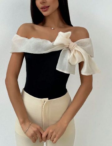 Body SHEIN, negru/alb