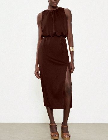 Rochie medie SHEIN, maro