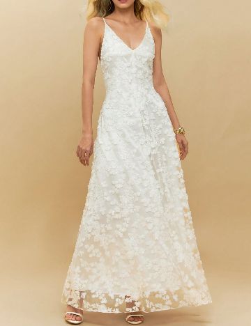 Rochie lunga Poeselle, alb