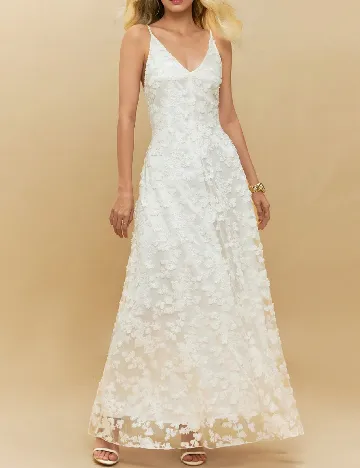 Rochie lunga Poeselle, alb