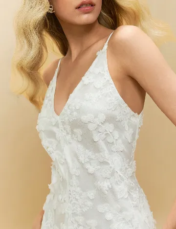 Rochie lunga Poeselle, alb