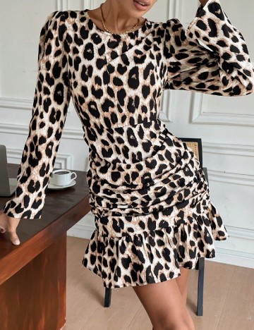Rochie scurta SHEIN, animal print