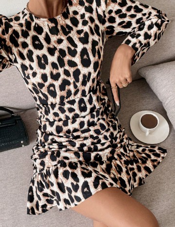 Rochie scurta SHEIN, animal print