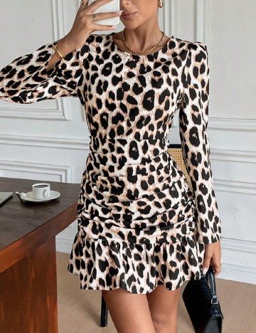 Rochie scurta SHEIN, animal print