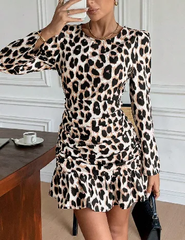 Rochie scurta SHEIN, animal print