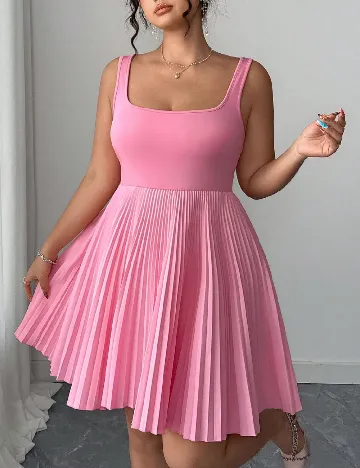 Rochie scurta SHEIN CURVE, roz