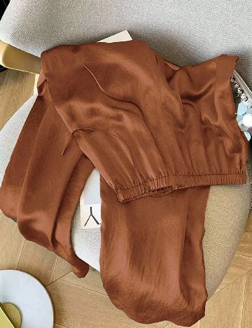 Pantaloni SHEIN, maro