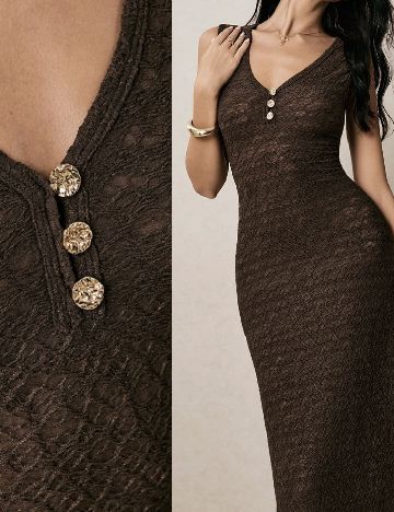 Rochie lunga SHEIN, maro