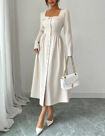 Rochie medie SHEIN, ecru